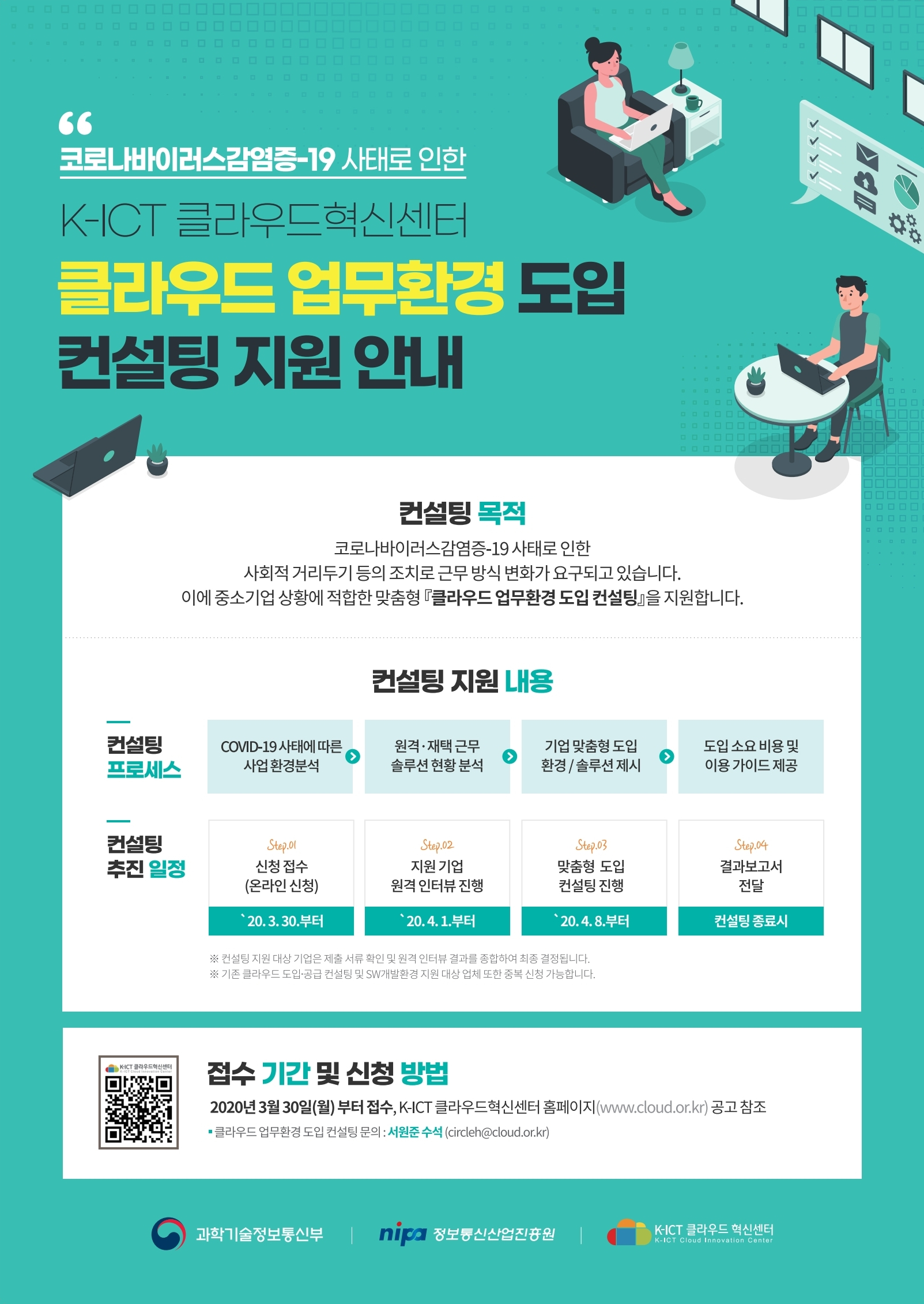 클라우드 업무환경 도입 컨설팅 지원사업 포스터