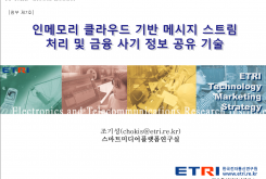 인메모리 클라우드기반 메시지 스트림처리 및 금융사기정보공유기술