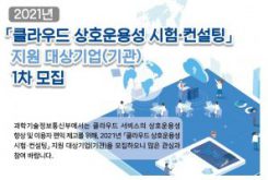 2021년 클라우드 상호운용성 시험 및 컨설팅 지원 대상기업(기관) 1차 모집